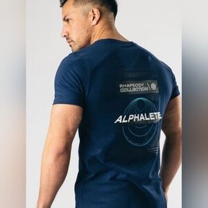 Nwt unisex Alphalete BLACK tee shirt retro tee rolling stone rhapsody co…